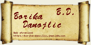 Borika Danojlić vizit kartica